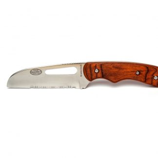 Myerchin pro wood handled offshore system rigging knife profile shot